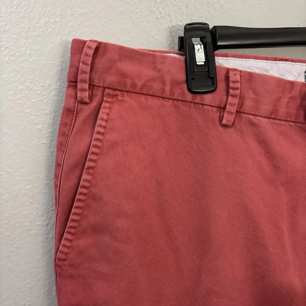 Peter Millar Tarheel Coral Cotton Pants Mens 40 Khakis Golf Sports Casual